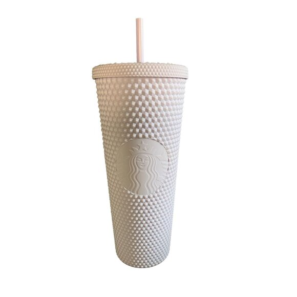 Starbucks Matte Lilac Lavender Bling Studded Tumbler Straw Cold Cup 24oz - New - Picture 8 of 9